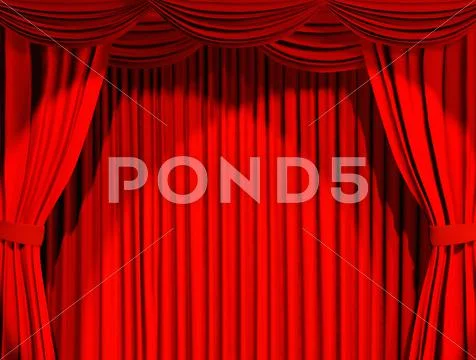 Theatrical curtain Stock Illustration