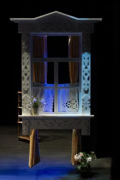 Theatrical Decoration Window Stock Photos
