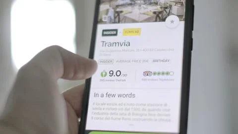 TheFork app on a smartphone Stock Photos