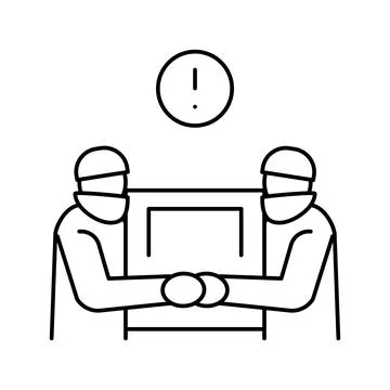 Theft crime line icon vector illustration Stock Illustration