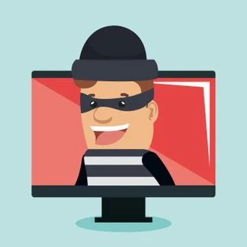 Theft identity avatar character Illustrazione stock