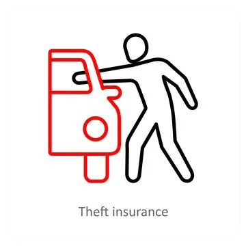 Theft insurance Stock Illustration