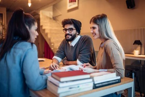 Their favorite place to study Stock Photos