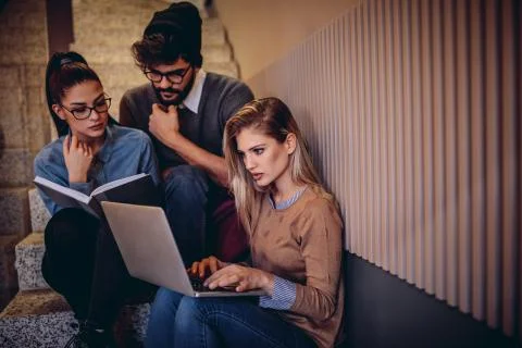Their study group Foto stock