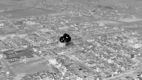 Themal Camera Explosion Iraq Stock-Footage 70818852