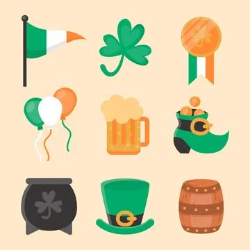 Thematic elements for st. patricks day Stock Illustration