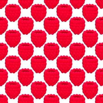 Theme big colored seamless red raspberry イラスト素材