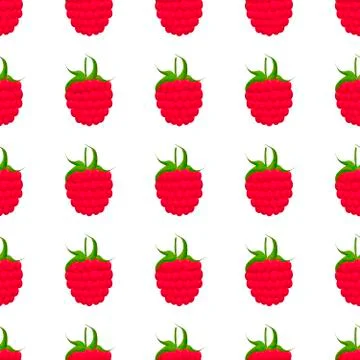Theme big colored seamless red raspberry イラスト素材