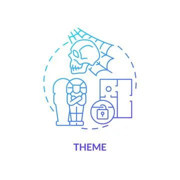 Theme blue gradient concept icon Stock Illustration