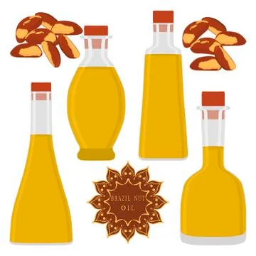 The theme bottles oil 스톡 일러스트