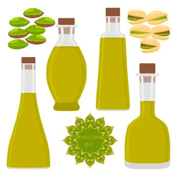 The theme bottles oil 스톡 일러스트