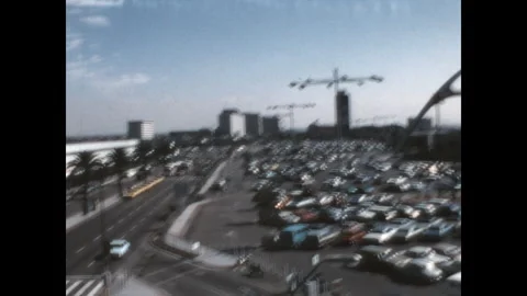 The Theme Building at LAX 1970 Stock Footage 300512579
