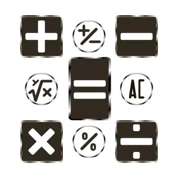 Theme of buttons Illustrazione stock