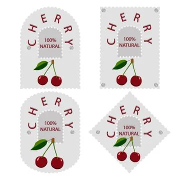 Theme of cherry Stock Illustration