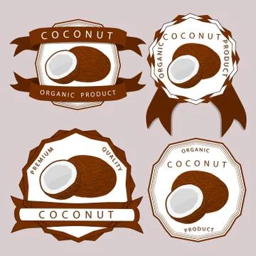 The theme coconut 스톡 일러스트