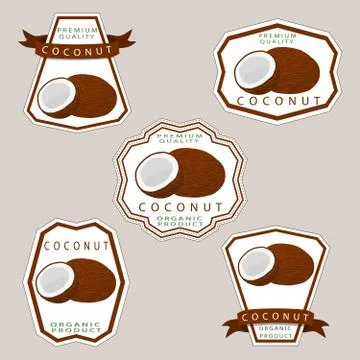 The theme coconut 스톡 일러스트