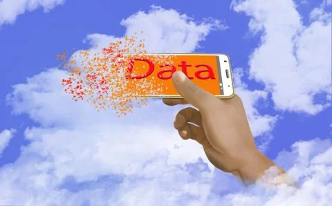 The theme of this illustration: Is your data safe and recoverable when it is Stock Illustration