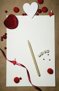 Theme of love with copy space. Preparing for wedding proposal. Stock Photos