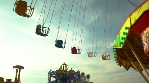 Theme park 4k Super35 Cinematic Slowmotion Stock Footage 252617104
