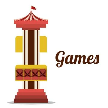 Theme park design over white background, vector illustration Ilustración de archivo
