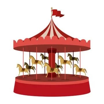 Theme park design over white background, vector illustration Ilustração Stock
