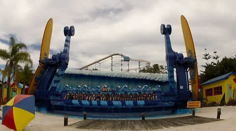 Theme park ride HD.mp4 Stock Footage 10747406