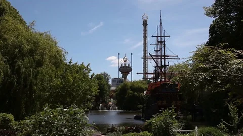 Theme Park rides Stock Footage 89588413