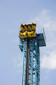 Theme park roller coaster Foto stock