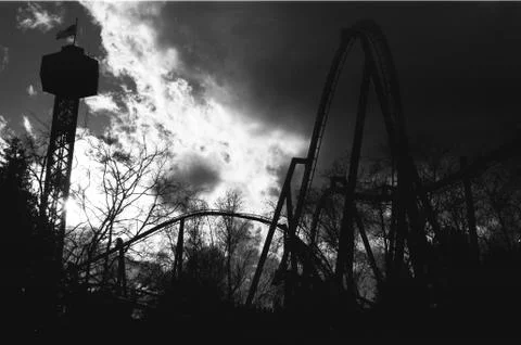 Theme Park Roller Coaster Stock Photos