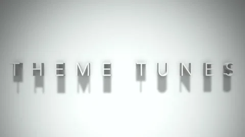 Theme tunes 3D title animation with shadows on a white background Stock-Footage 297666629