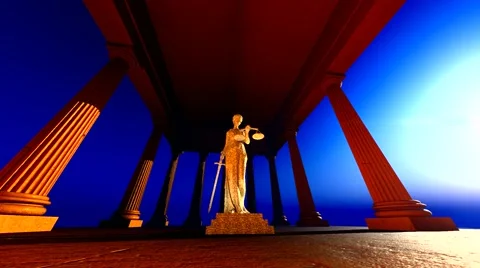 Themis in court Stock Footage 55046033