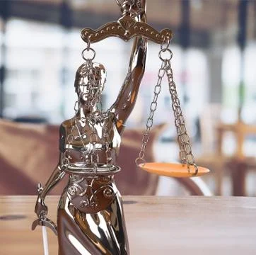 Themis with scale and sword 3d rendering Stock Illustration