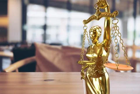 Themis with scale and sword 3d rendering Stock Illustration