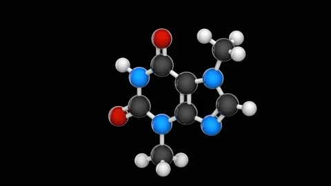 Theobromine. Seamless loop. Black background Stock Footage 154418284