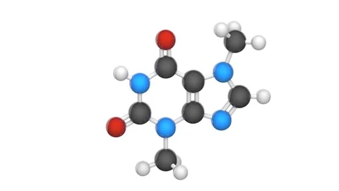 Theobromine. Seamless loop. White background Stock Footage 154418290