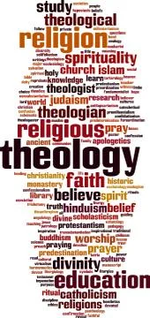 Theology word cloud Stock Illustration