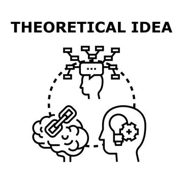 Theoretical idea concept developing creative thinking brainstorming Stock Illustration