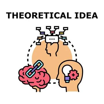 Theoretical idea concept developing creative thinking brainstorming Stock Illustration
