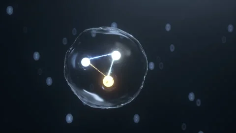 Theoretical physics quark and gluon simulation Stock Footage 171606809