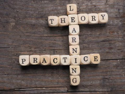 Theory and practice Stock Photos