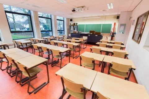 Theory classroom in high school Stock Photos