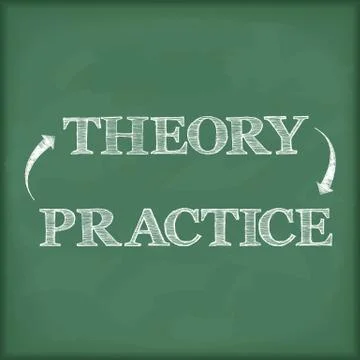 Theory - Practice 스톡 일러스트