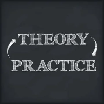 Theory - Practice 스톡 일러스트