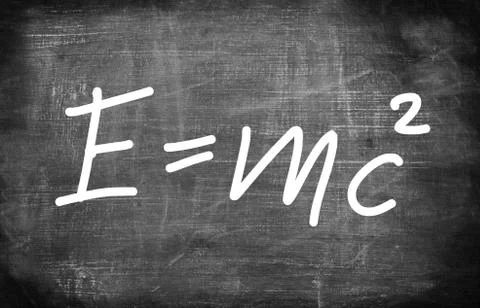 Theory of relativity by albert einsteins on school board Stock Photos