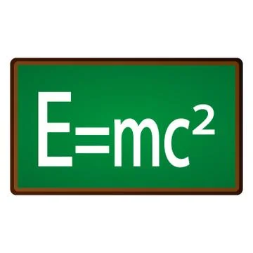 Theory of Relativity Chalkboard Stock Illustration