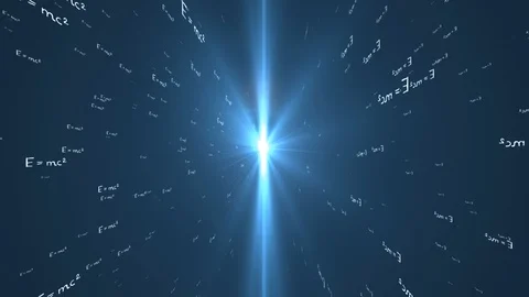 Theory of relativity. Einstein's formula Stock Footage 86427198