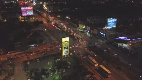 Theprasit night market dron 3 Stock Footage 219028200