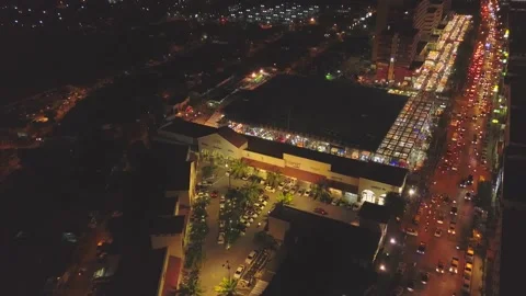 Theprasit night market dron Stock Footage 219027766