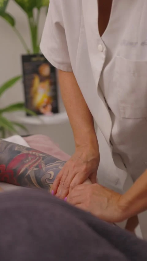 Therapeutic Arm and Forearm Massage Stock Footage 258819812