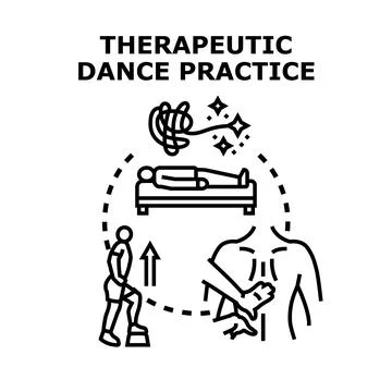 Therapeutic dance practice for mental physical well being Stock Illustration